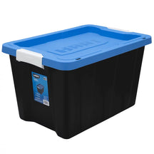 Picture of 12 Gallon Heavy Duty Black Latching Plastic Storage Tote Box