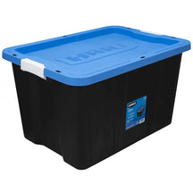 Picture of 27 Gal Heavy Duty Latching Black Plastic Storage Tote Box