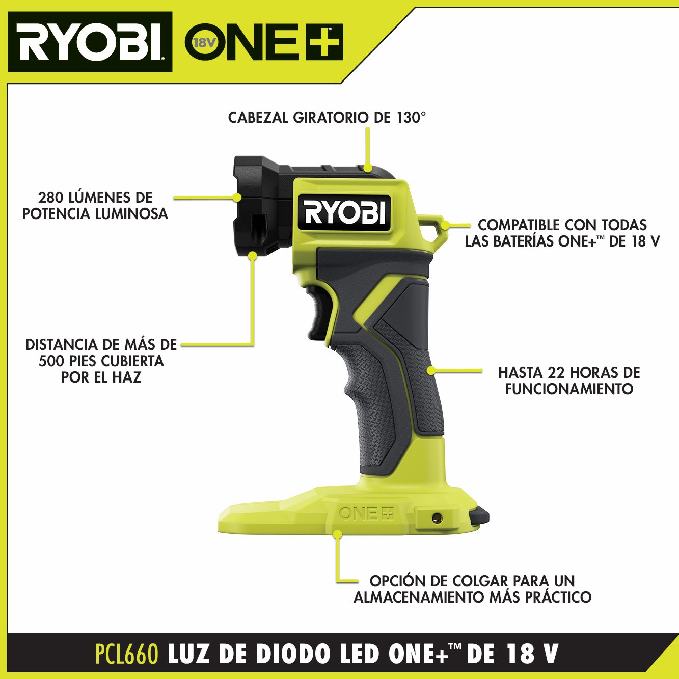 Ryobi Pack RYOBI Lampe de poche - pince multi-fonction 10 Fonctions -  RFLMT2PCK pas cher 